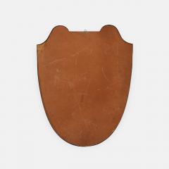 Midcentury Italian Shield Shaped Brass Mirror - 4279577