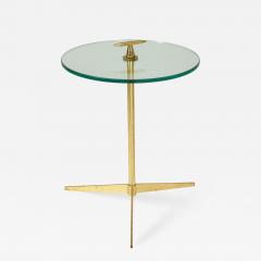 Midcentury Italian Table on Brass Tripod Base - 1921132