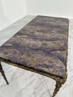 Midcentury Maison Bagues French Bronze Coffee Table 1970s - 3573037