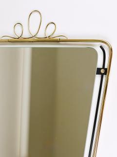 Midcentury Modern Brass Loops Wire Wall mirror Italy 1950s - 4298734