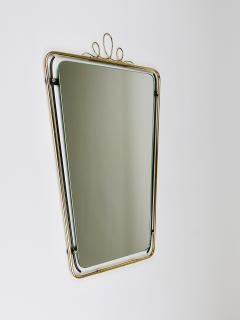Midcentury Modern Brass Loops Wire Wall mirror Italy 1950s - 4298750