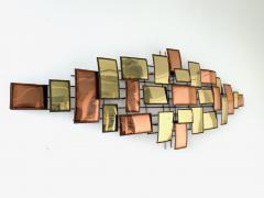 Midcentury Modern Metal Wall Sculpture - 4450818