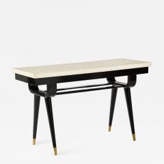 Midcentury Modern Parchment Top Console Table - 2144864