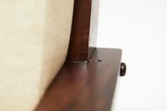 Midcentury Modern Rocking Chairs in Hardwood Cream Aqua Block cushions Brazil - 3183574