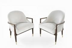 Midcentury Modern Walnut Lounge Chairs c 1950s - 1816522