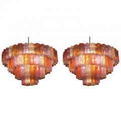 Midcentury Multicolored Murano Glass Tronchi Chandelier T Zuccheri for Venini - 948347