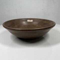 Midcentury Ozarka Pottery Bowl Hand Thrown Brown Stoneware St Joe Arkansas - 2890173