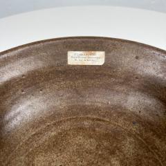 Midcentury Ozarka Pottery Bowl Hand Thrown Brown Stoneware St Joe Arkansas - 2890177