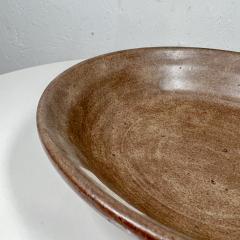 Midcentury Ozarka Pottery Bowl Hand Thrown Brown Stoneware St Joe Arkansas - 2890178