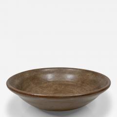 Midcentury Ozarka Pottery Bowl Hand Thrown Brown Stoneware St Joe Arkansas - 2891241