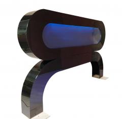 Midcentury Postmodern Black Acrylic Lucite Aquarium or Fish Tank Headboard - 2468648