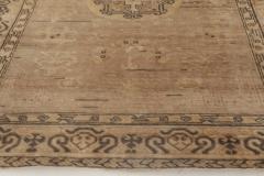 Midcentury Samarkand Brown Handwoven Wool Rug - 2441652