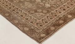 Midcentury Samarkand Brown and Beige Handwoven Wool Rug - 2457125