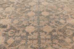 Midcentury Samarkand Gray Blue Beige and Brown Hand Knotted Wool Rug - 2456338