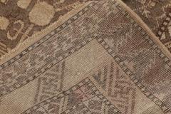 Midcentury Samarkand Handmade Wool Rug in Beige Brown and Purple - 2457228