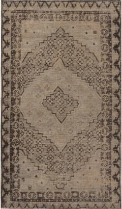 Midcentury Samarkand Handmade Wool Rug in Beige and Brown - 2456407