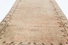 Midcentury Samarkand Handmade Wool Rug in Light Gray Beige Brown and Pink - 2456433
