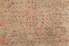 Midcentury Samarkand Handmade Wool Rug in Light Gray Beige Brown and Pink - 2456436