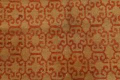 Midcentury Samarkand Handmade Wool Rug in Sandy Beige Orange and Brown - 2457231