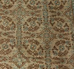 Midcentury Samarkand Handwoven Wool Rug in Chocolate Brown and Beige - 2456314