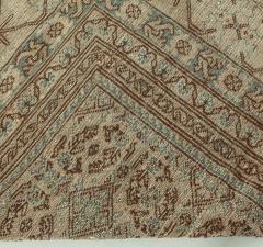 Midcentury Samarkand Handwoven Wool Rug in Chocolate Brown and Beige - 2456315