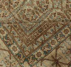 Midcentury Samarkand Handwoven Wool Rug in Chocolate Brown and Beige - 2456316