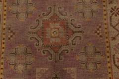 Midcentury Samarkand Purple and Brown Hand Knotted Wool Rug - 2457147