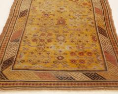 Midcentury Samarkand Warm Caramel Camel Beige and Brown Handwoven Wool Rug - 2457094