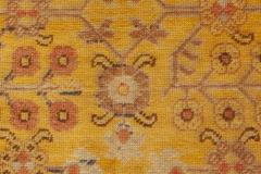 Midcentury Samarkand Warm Caramel Camel Beige and Brown Handwoven Wool Rug - 2457099