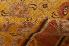 Midcentury Samarkand Warm Caramel Camel Beige and Brown Handwoven Wool Rug - 2457101
