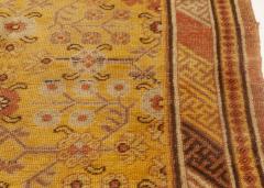 Midcentury Samarkand Warm Caramel Camel Beige and Brown Handwoven Wool Rug - 2457102