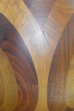 Midcentury Studio Craft Large Marquetry Patterned Wood Lamps 1950s - 1322719