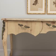 Midcentury Swedish Louis XV Bleached Birch Bureau Plat with Original Mounts - 3379869