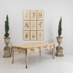 Midcentury Swedish Louis XV Bleached Birch Bureau Plat with Original Mounts - 3379872