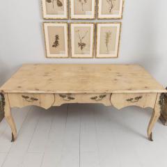 Midcentury Swedish Louis XV Bleached Birch Bureau Plat with Original Mounts - 3379874