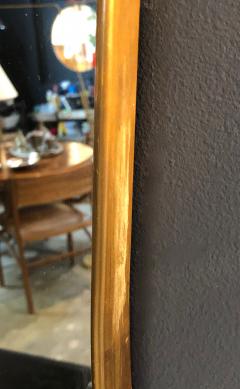 Midcentury Wall Mirror Brass Frame Minimal and Sculptural Design 1950s - 921391