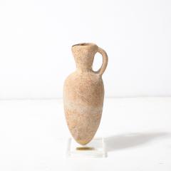 Middle Bronze Age Ancient Israel Terracotta Vessel on Lucite Museum Support - 4622632