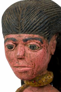 Middle Eastern Egyptian Carved Painted Wood Mami Wata Standing Figure - 4409102