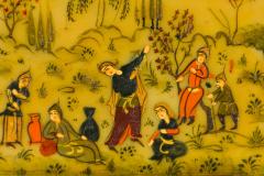 Middle Eastern Persian Framed of Women Gathered in Open Field - 4674866