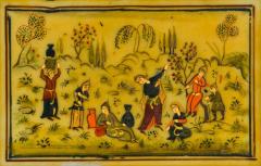 Middle Eastern Persian Framed of Women Gathered in Open Field - 4733408