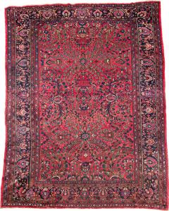 Middle Eastern Persian Sarouk style wool carpet wiith a wide border - 4634940