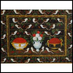 Miguel Canals Studio of Miguel Canals Spanish 1925 1995 Cherries Birds Flowers Oil Canvas - 3880816