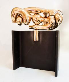 Miguel Ortiz Berrocal Mid Century Golden La Maja Sculpture by Miguel Berrocal - 3262082