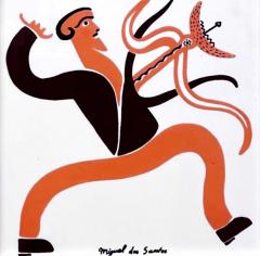 Miguel dos Santos Miguel dos Santos Untitled Unique Hand Painted Tile - 4596194