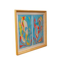 Mihail Chemiakin M Chemiakin Large Abstract Pair of Lithographs 1989 Signed and Numbered  - 3341070