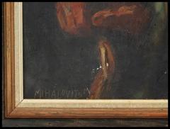 Miklos Mihalovits Judaica Hungarian Oil Painting of a Rabbi By Miklos Mihalovits - 3880971