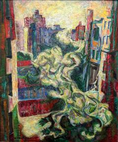 Mildred Tommy Mrs Fisher Winston Atkin Mildred Tommy Atkin Mid century Painting Abstract Expressionist - 4277044