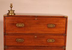 Military Or Campaign Chest Of Drawers In Blond Mahogany - 4129385