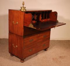 Military Or Campaign Chest Of Drawers In Blond Mahogany - 4129387