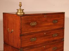 Military Or Campaign Chest Of Drawers In Blond Mahogany - 4129389